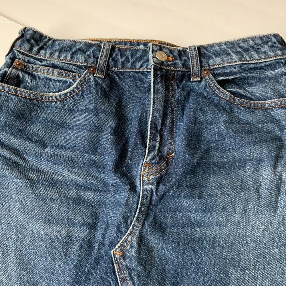 We The Free Frayed Hem Medium Wash Denim Mini Skirt Size 28 - Picture 5 of 9